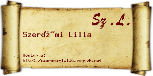 Szerémi Lilla névjegykártya